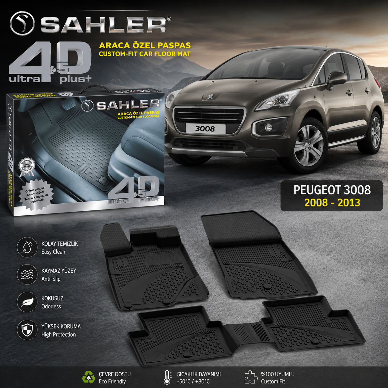 Gumene Patosnice 4.5D Sahler za Peugeot 3008 od 2024